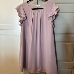 Ruffled Sleeve Lavender Dress